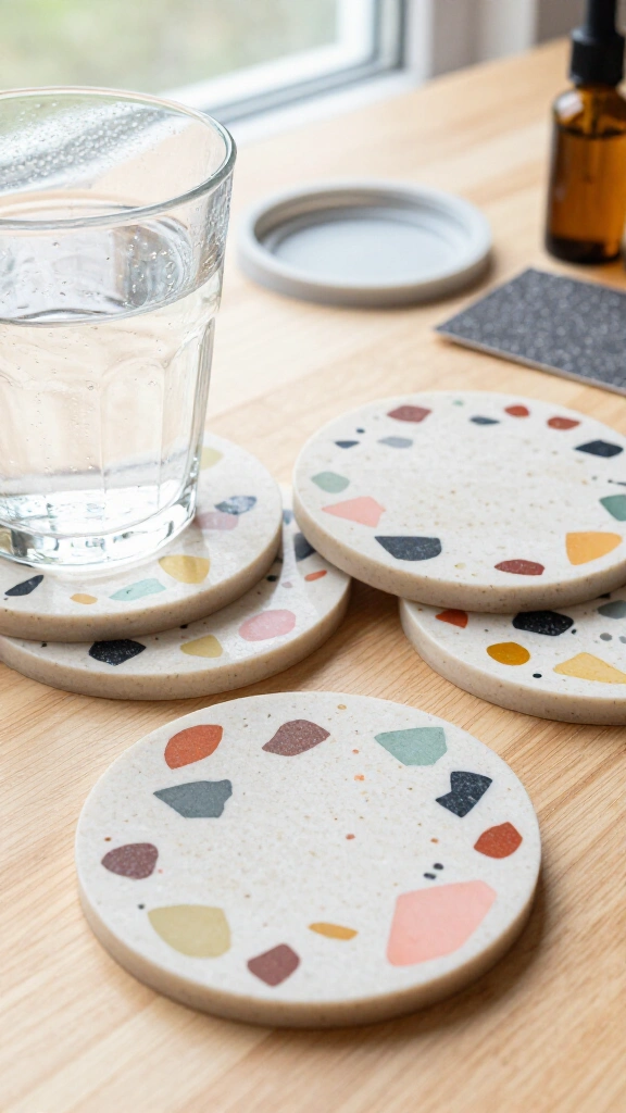 Hand-Poured Terrazzo Coasters