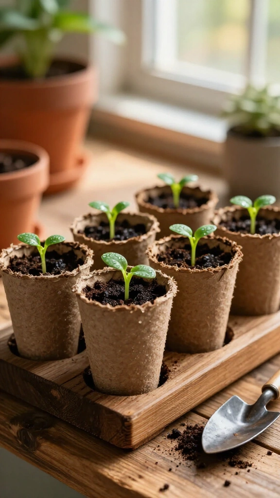 Cardboard Tube Seed Starter Pots