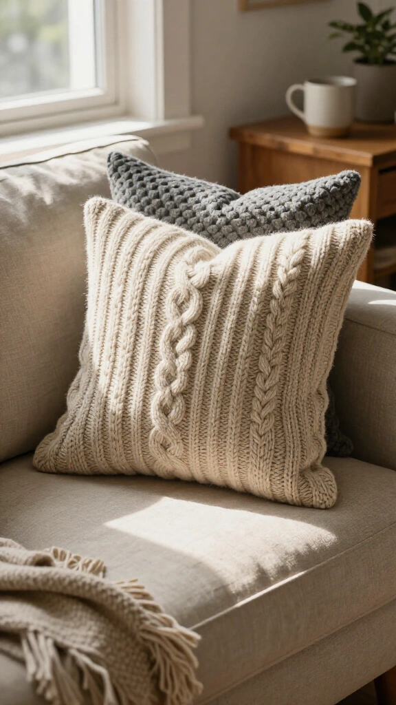 Shrunk Sweater Accent Throw Pillows