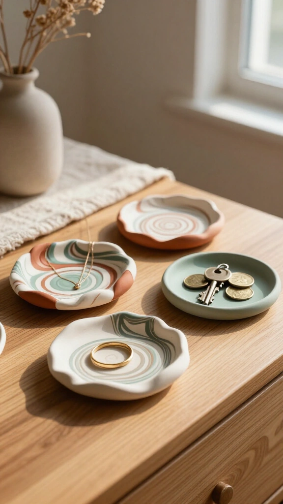 Abstract Polymer Clay Trinket Dishes