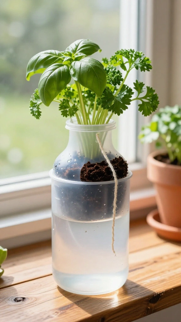 Plastic Milk Jug Self-Watering Planters