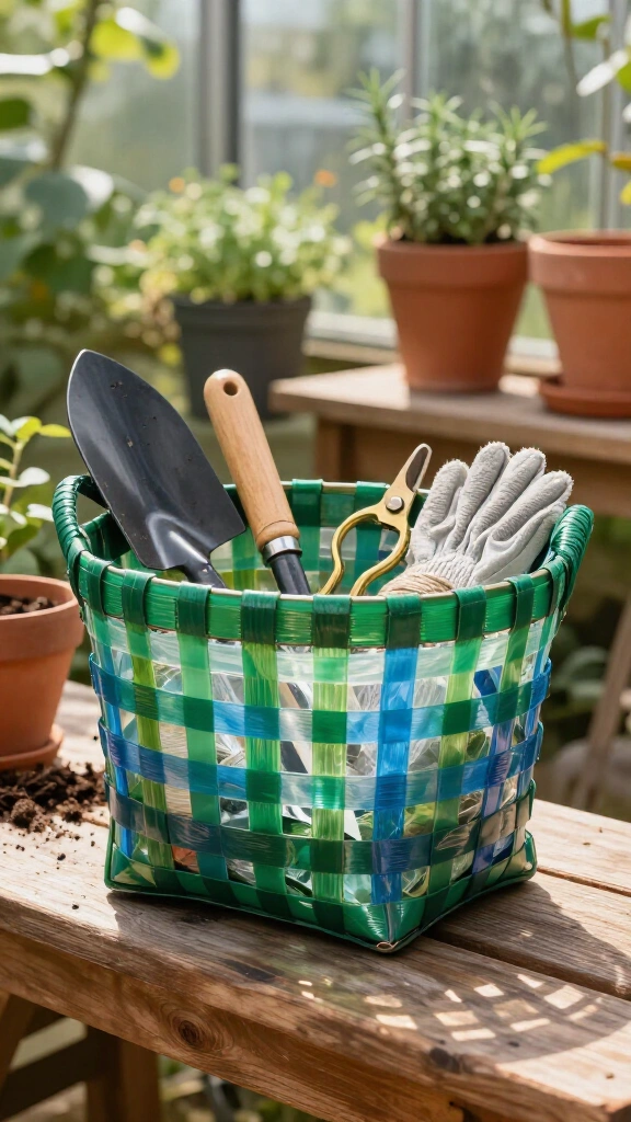 Woven Plastic Utility Basket