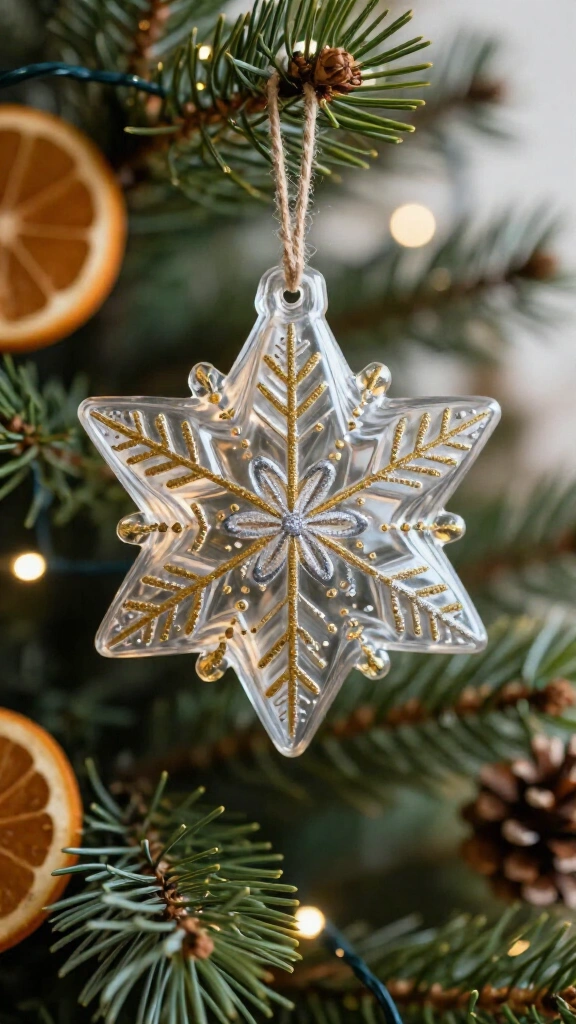 Gilded Snowflake Holiday Ornaments