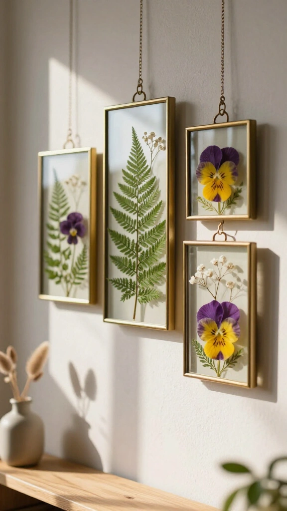 Pressed Botanical Floating Glass Frames