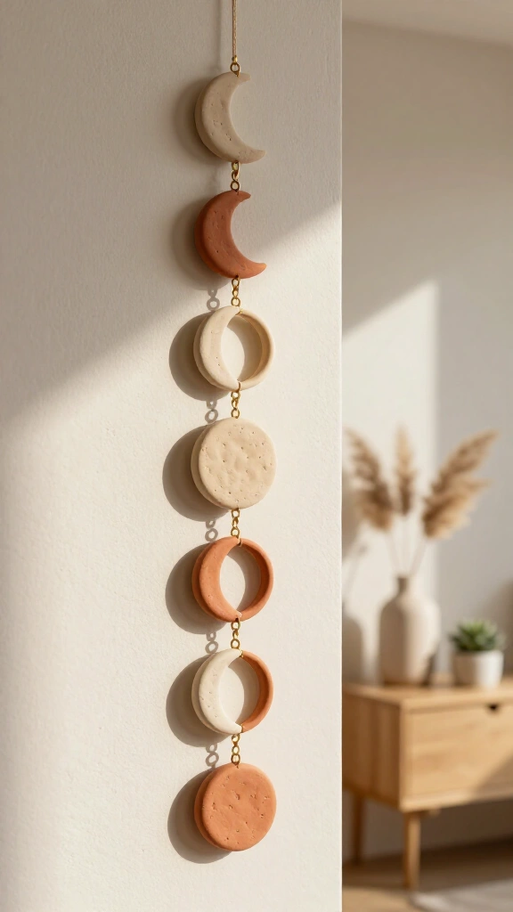 Clay Moon Phase Garland
