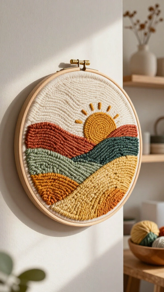 Punch Needle Abstract Wall Art