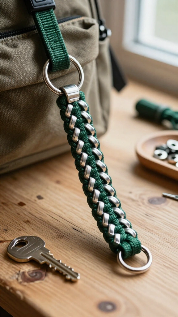 Durable Woven Paracord Keychain