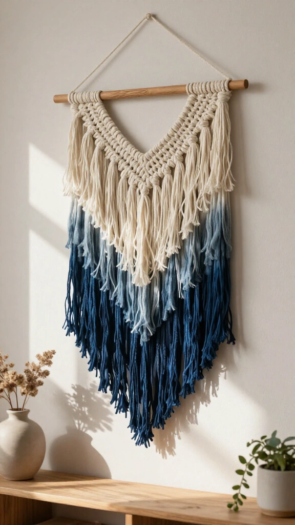 Dip-Dyed Ombré Cotton Fringe Banner
