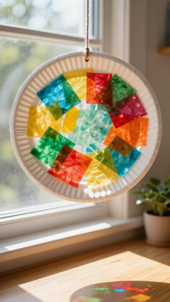 Paper Plate Suncatchers