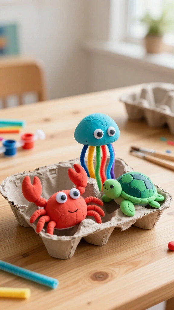 Egg Carton Ocean Animals