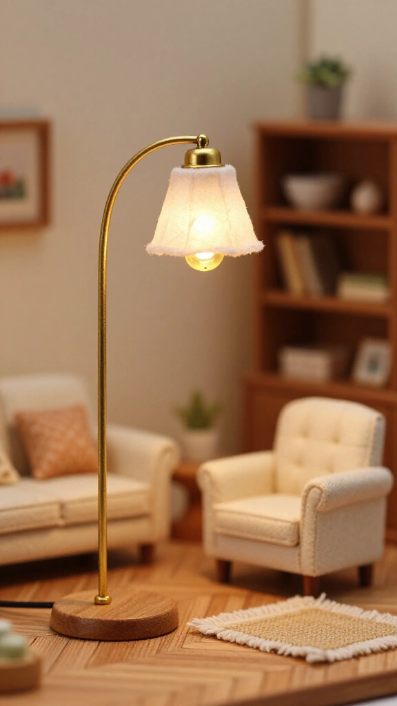 Wire and tissue paper floor lamp