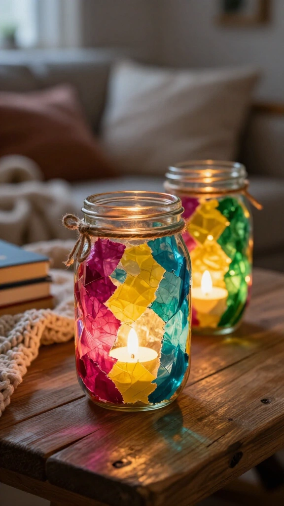 Recycled Mason Jar Lanterns