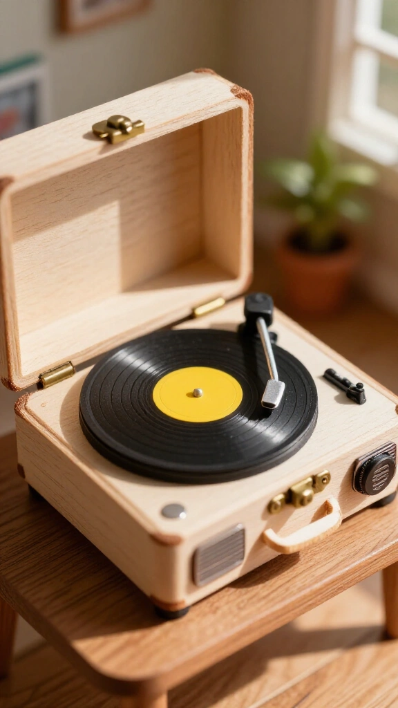 Cardstock retro record player