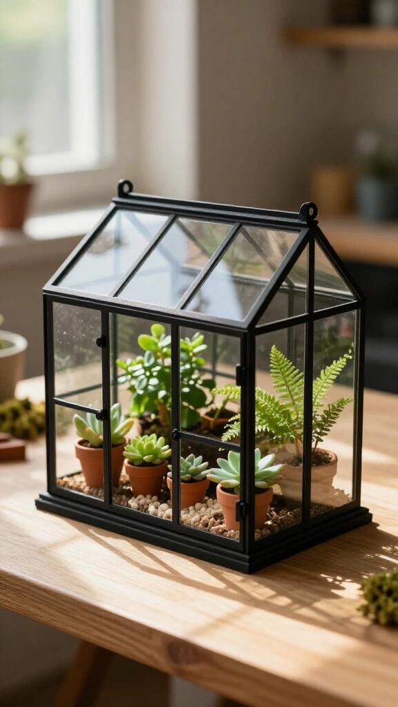 Cardstock greenhouse terrarium cabinet
