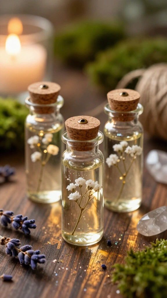 Floating Botanical Potion Vials