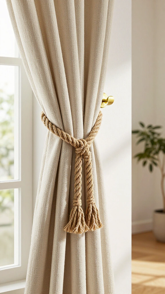 Jute Twine Curtain Tiebacks