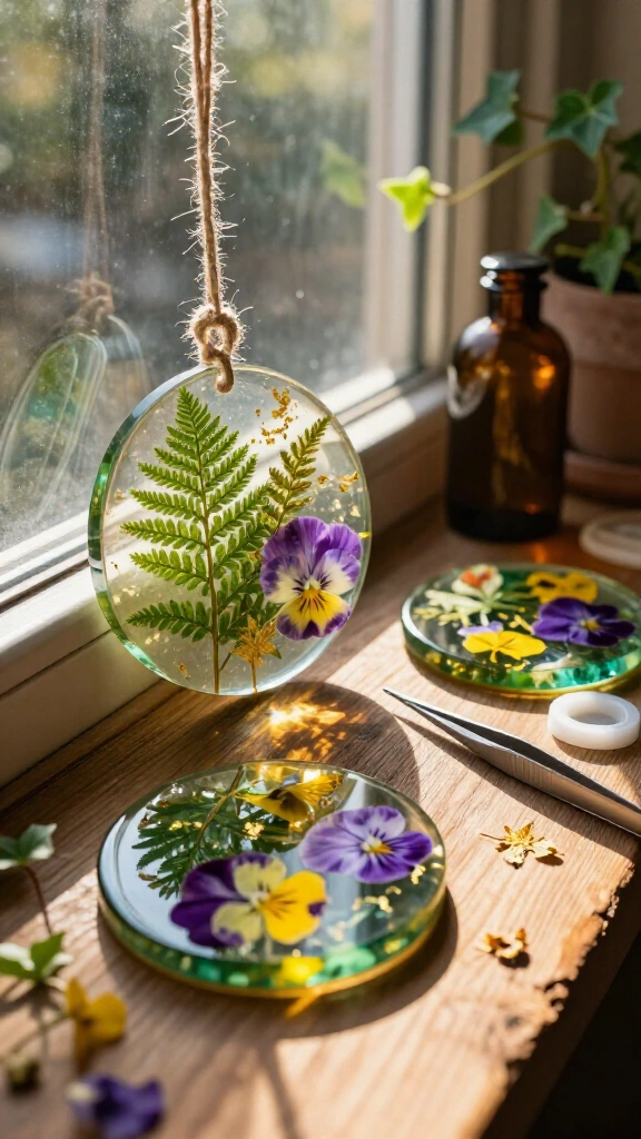 Pressed Botanical Sun Casters