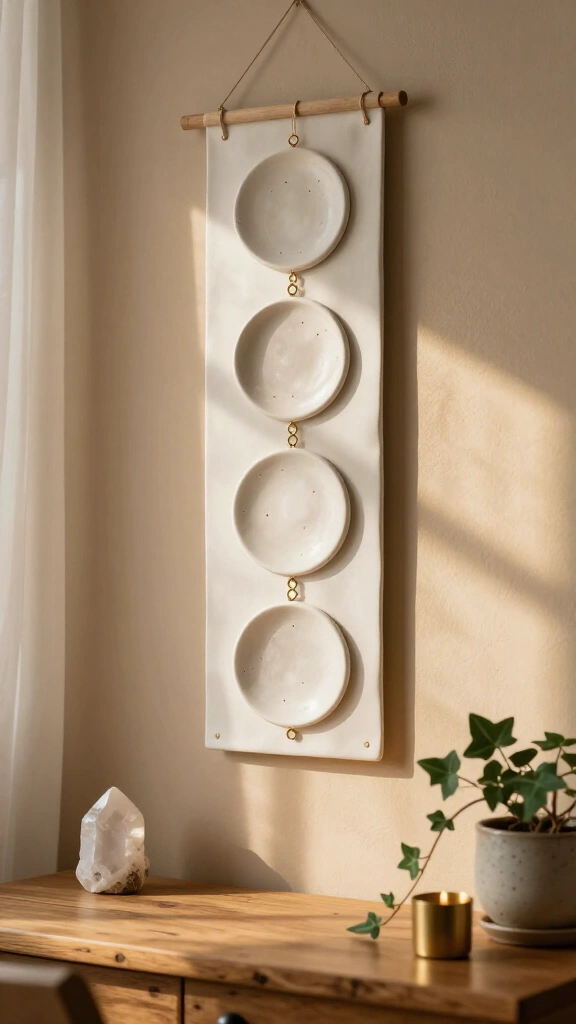 Clay Phase-of-the-Moon Wall Banner