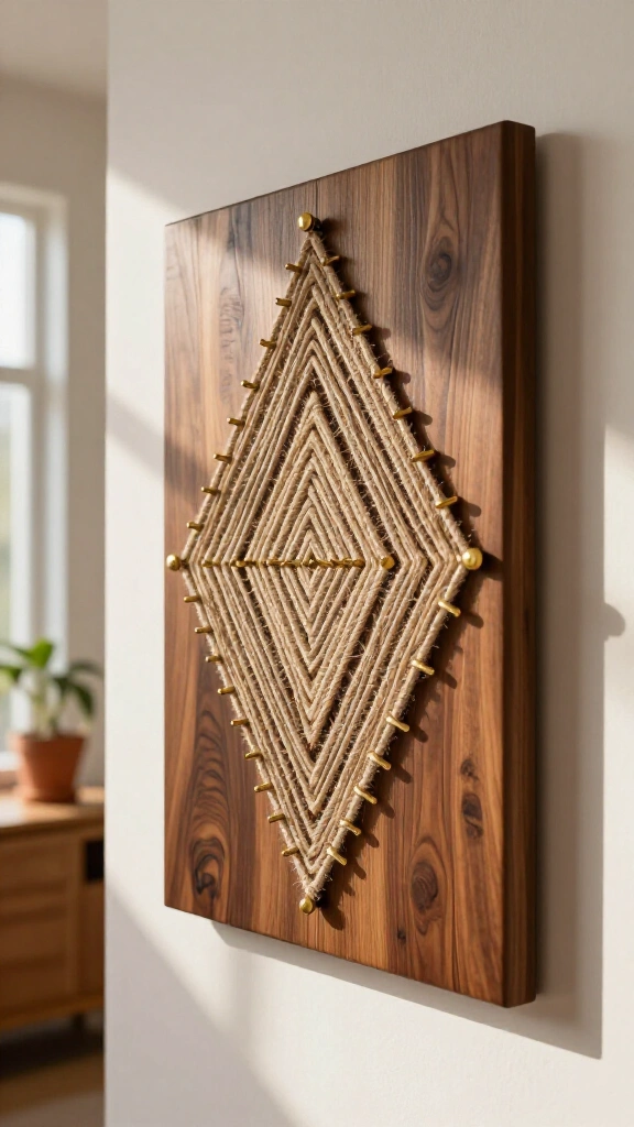 Jute String Geometric Wall Art