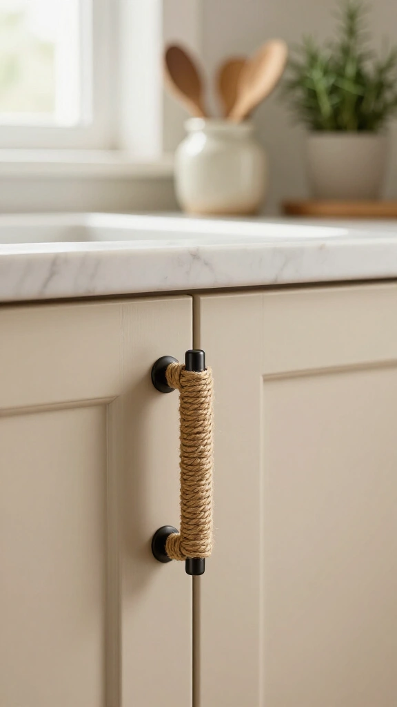 Jute Wrapped Cabinet Hardware