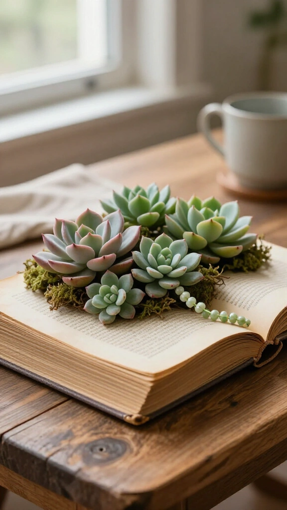 Folded Book Page Succulent Planter