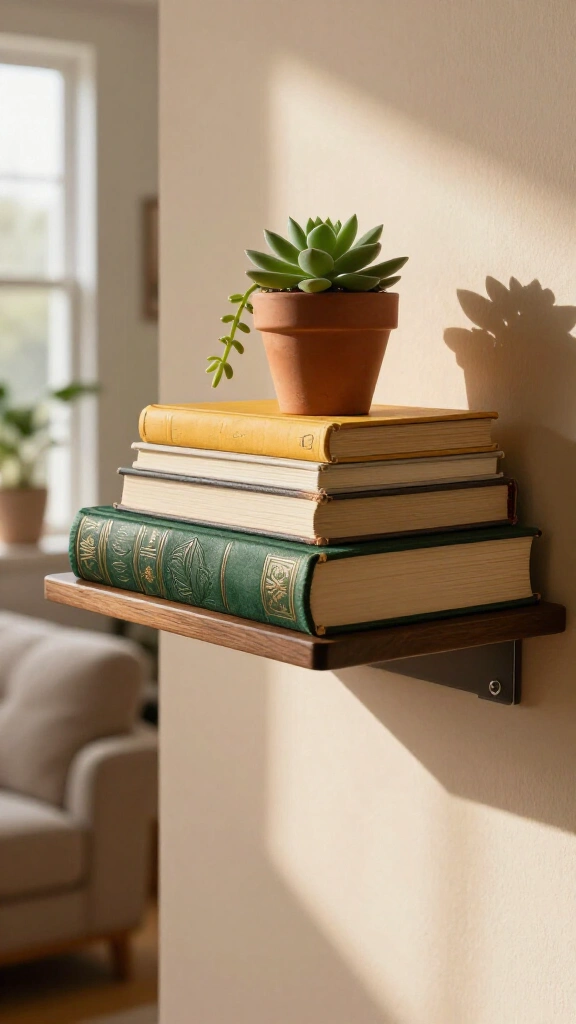 Hardcover Floating Wall Shelf