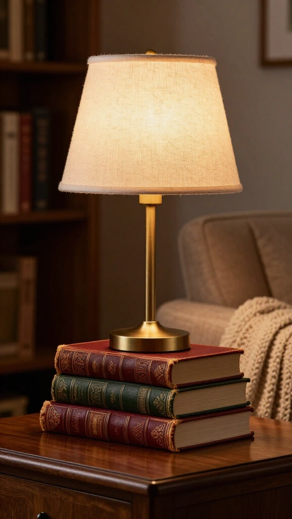 Vintage Book Stack Lamp Base