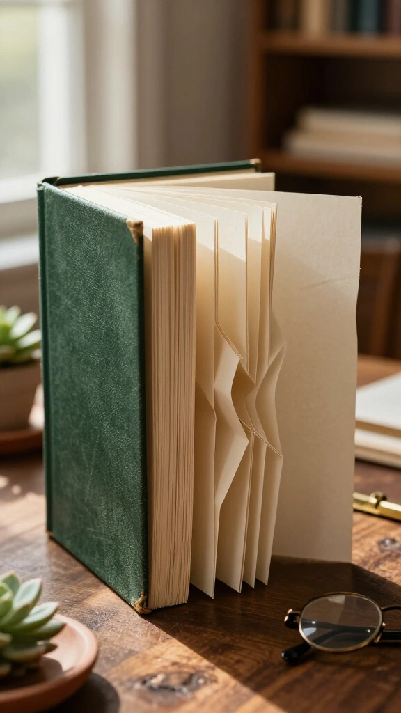 3D Folded Monogram Book Art