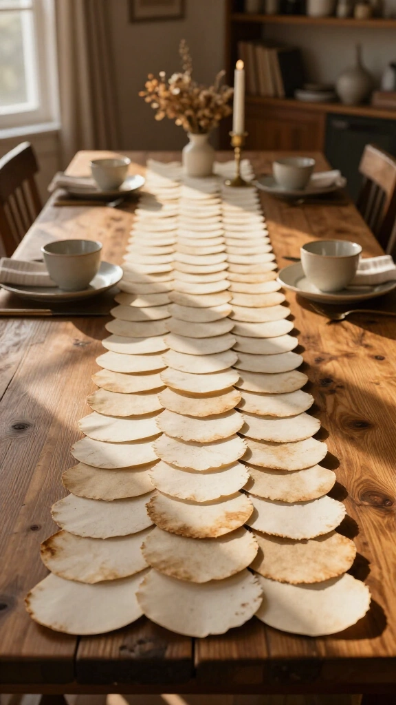 Scalloped Book Page Table Runner