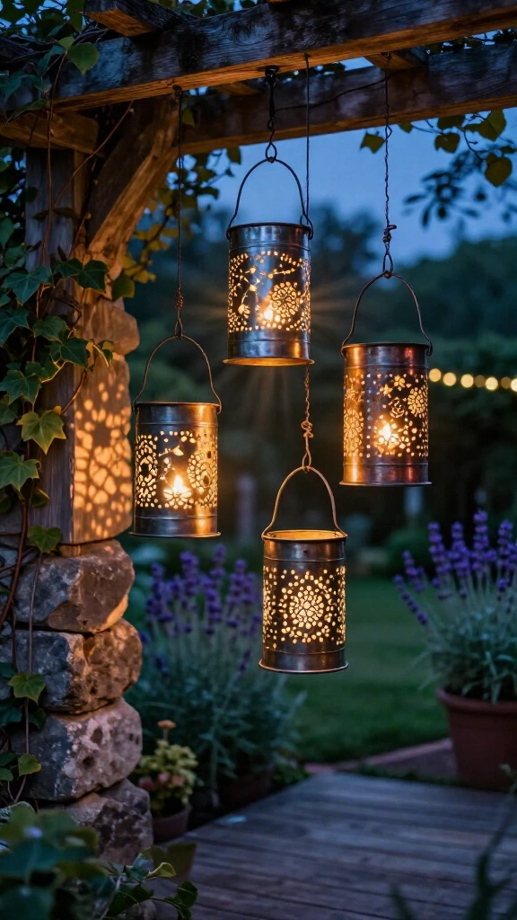 Tin Can Hanging Lanterns