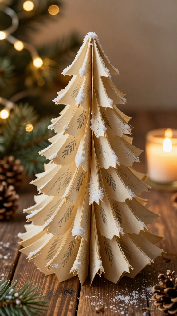Folded Page Evergreen Christmas Tree