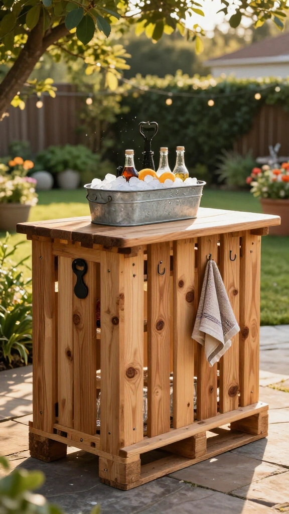 Pallet Outdoor Party & Drink Station