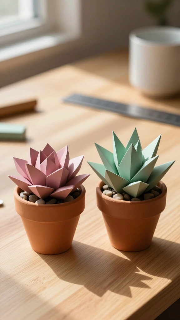 3D Geometric Paper Succulent Planters