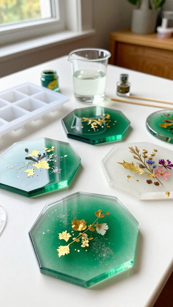 Hand-Poured Resin Coasters