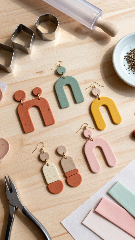 Polymer Clay Statement Earrings