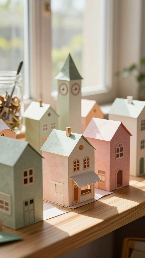 Free-Standing Miniature 3D Town Buildings