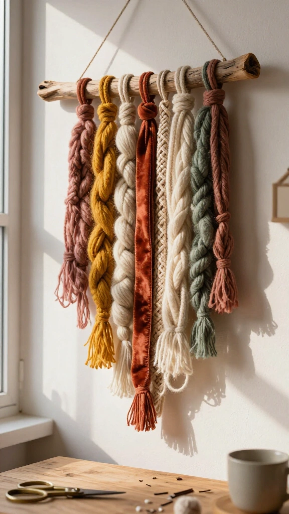 Boho Yarn & Driftwood Wall Hangings