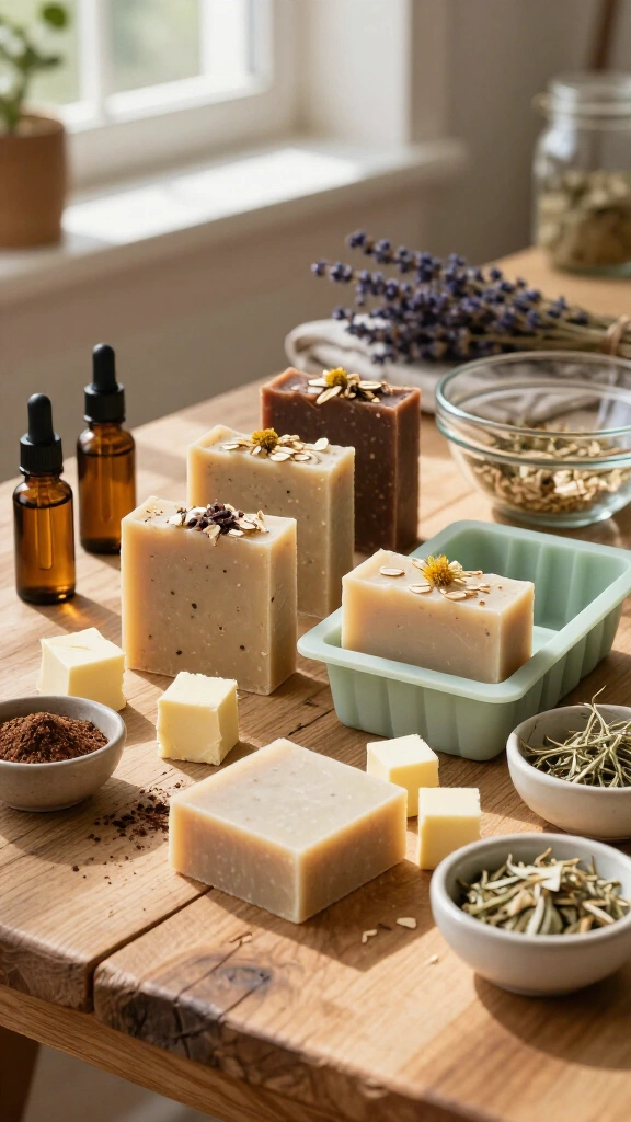 Cold-Process Herbal Soap Bars