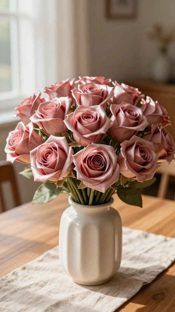 Realistic satin ribbon roses