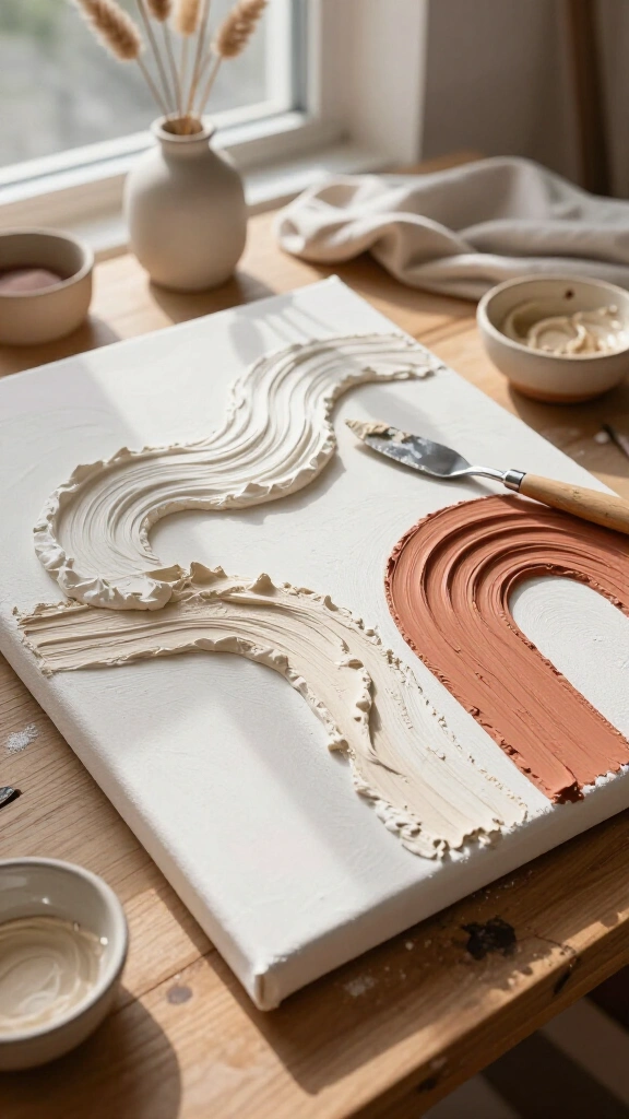 Textured Baking Soda Canvas Art
