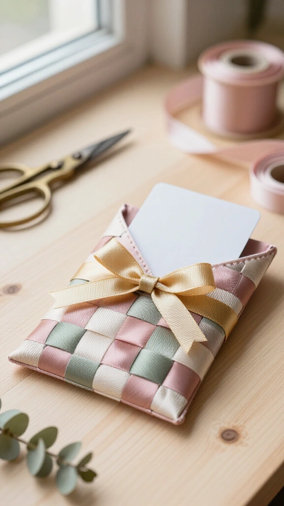 Ribbon gift card sleeves