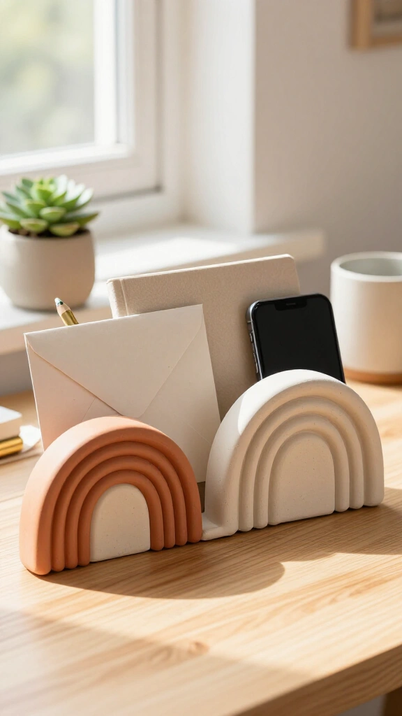Clay Arch Desk Organizers