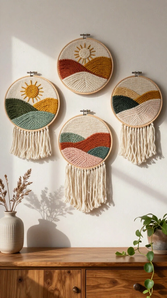Dimensional Yarn Tapestry Hoops