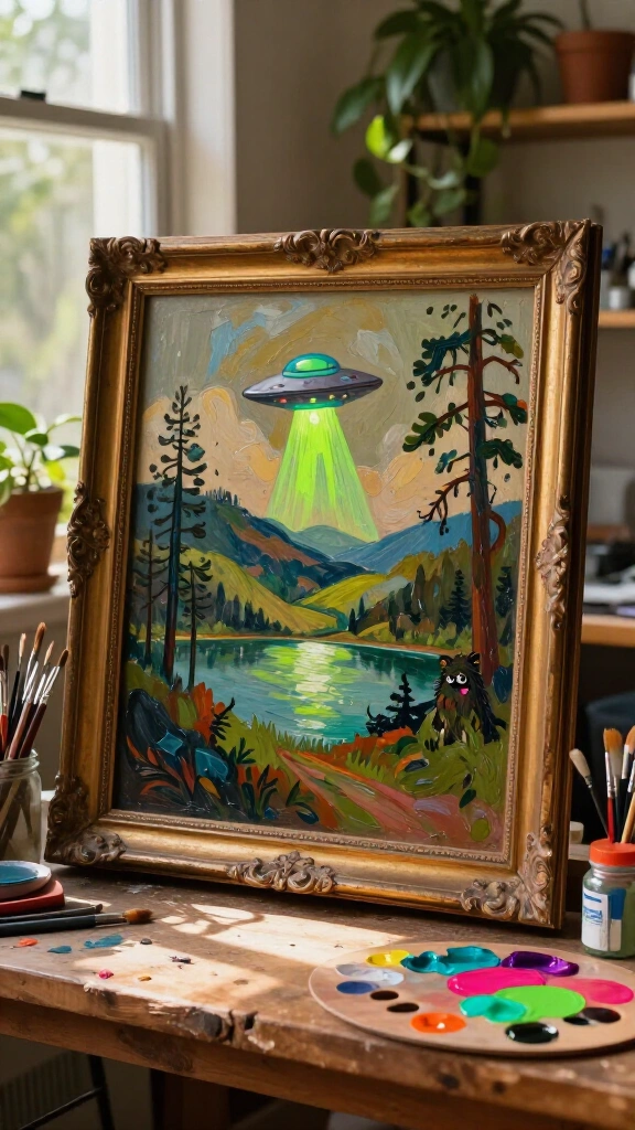 Painted Thrift Store Art Flip