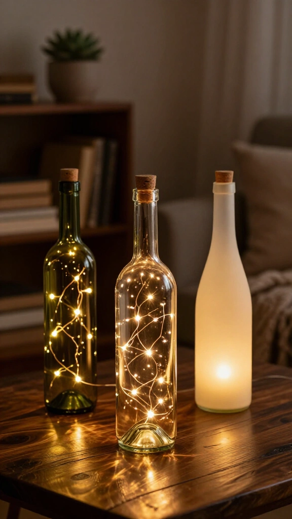 Twinkling Fairy Light Wine Bottles