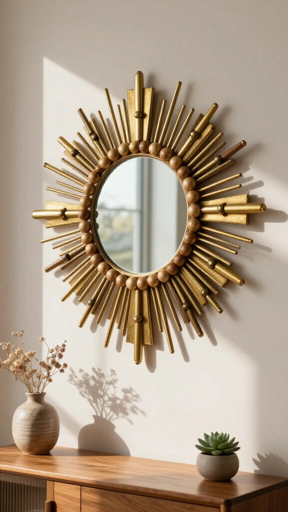 Beaded Sunburst Mirrors