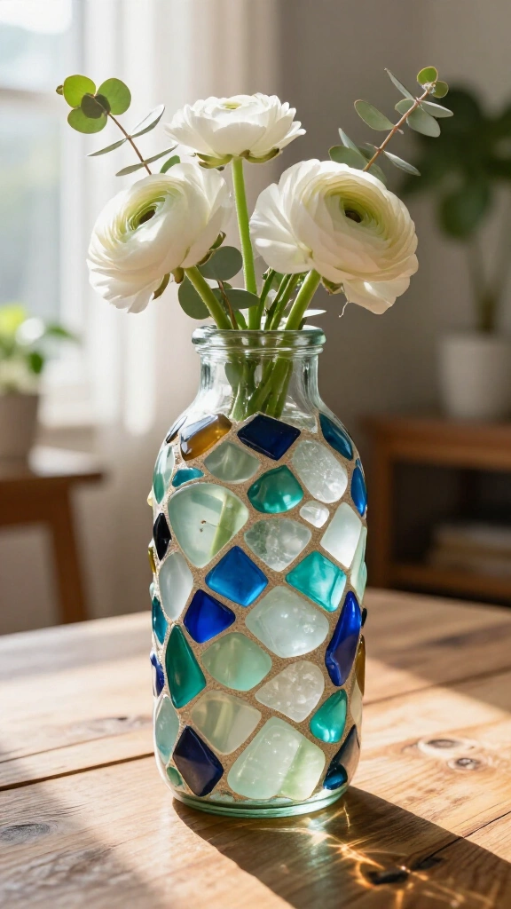 Mosaic Tile Glass Vases