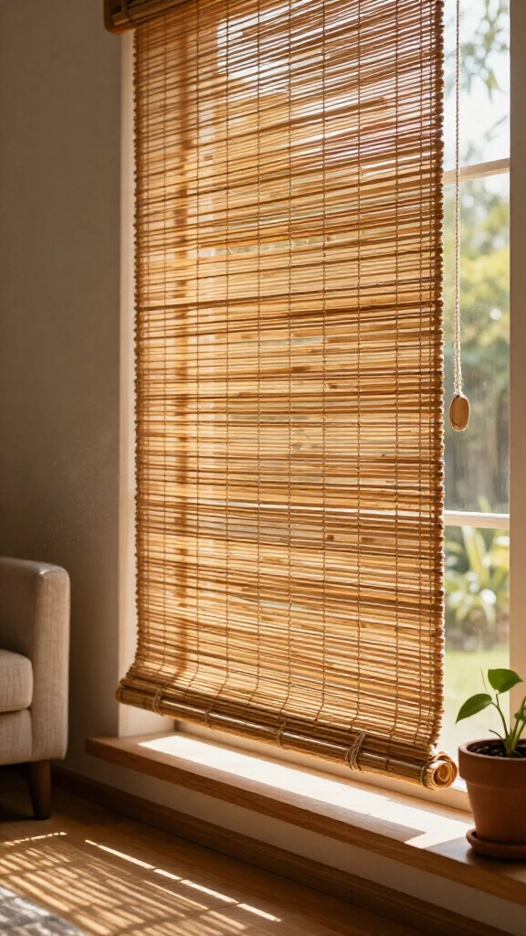 Bamboo Slat Window Blinds