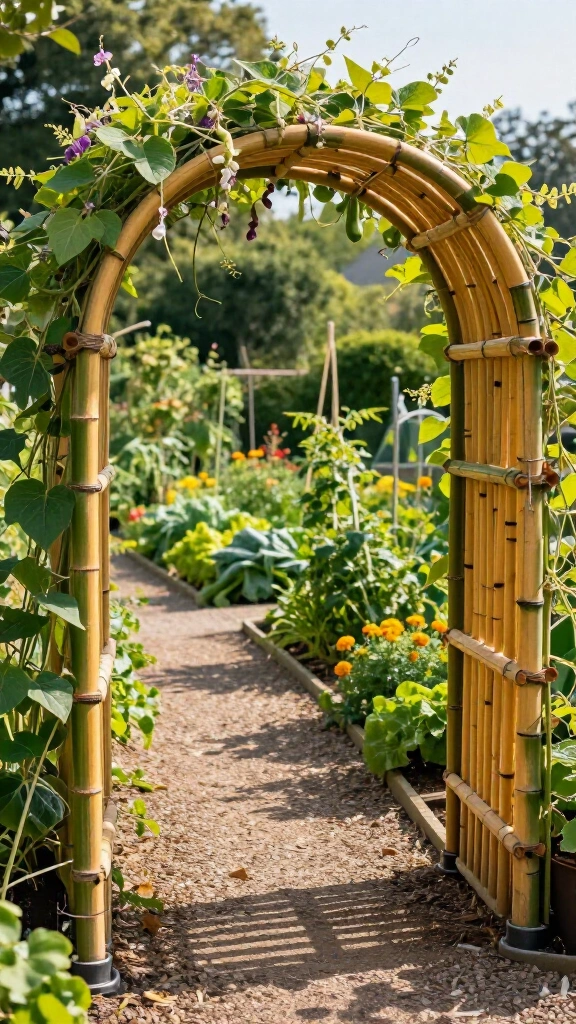 Bamboo Garden Trellis Archway