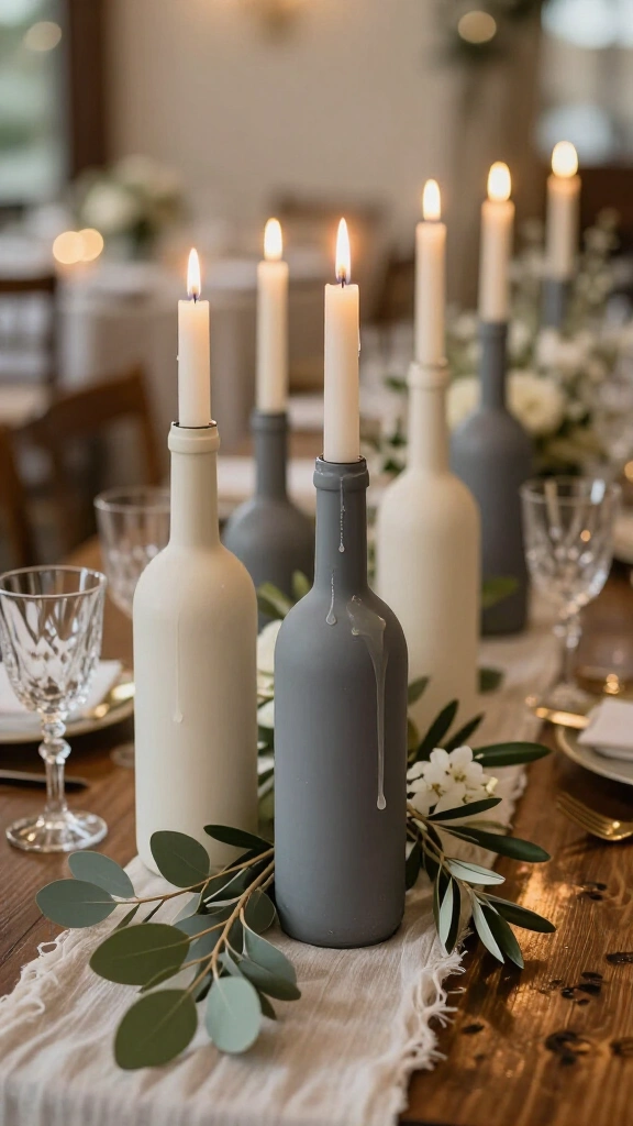 Stenciled Wedding Table Numbers